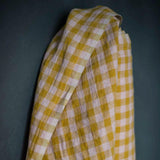 Merchant & Mills-Wes Check Laundered Linen-fabric-gather here online