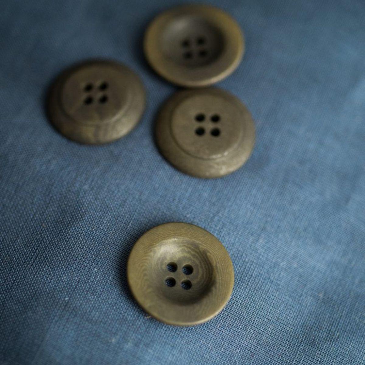 Merchant & Mills-Corozo Buttons 22mm (Each)-button-Khaki-gather here online