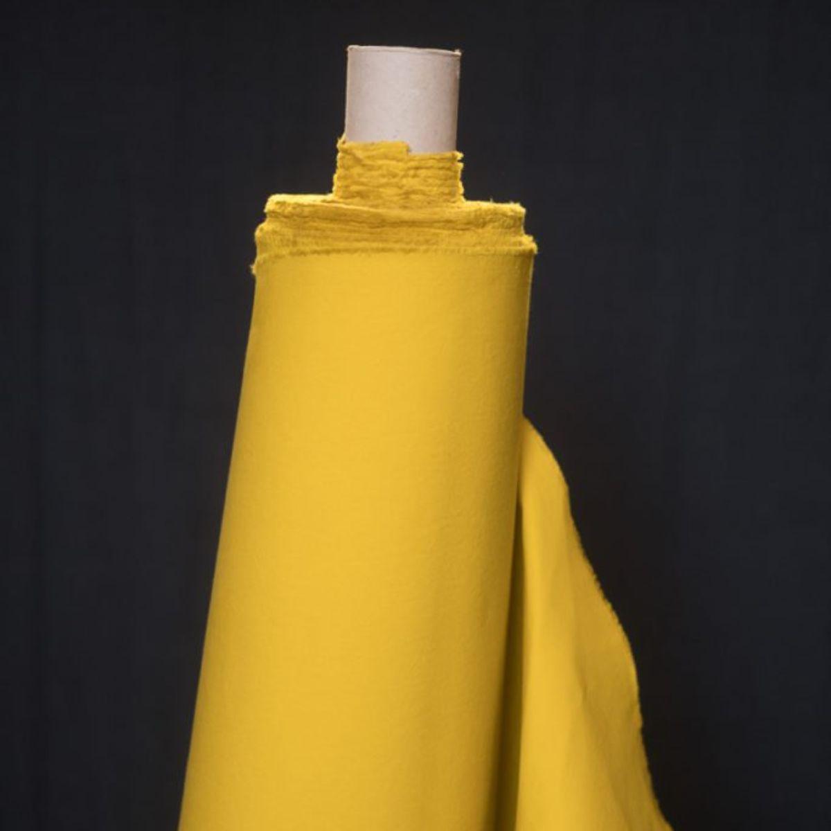 Merchant & Mills-Organic Dry Oilskin Yellow-fabric-gather here online