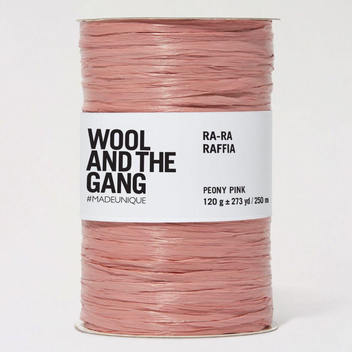 Wool and the Gang-Ra Ra Raffia-yarn-Peony Pink-gather here online