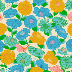 Ruby Star Society-Flowerland Turquoise-fabric-gather here online