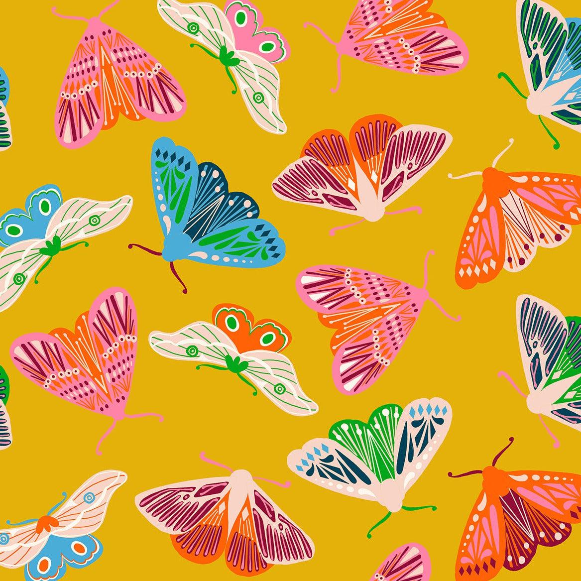 Ruby Star Society-Fluttering Goldenrod-fabric-gather here online