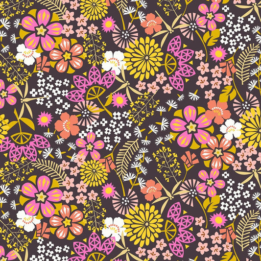 Ruby Star Society-Koi Floral Caviar-fabric-gather here online