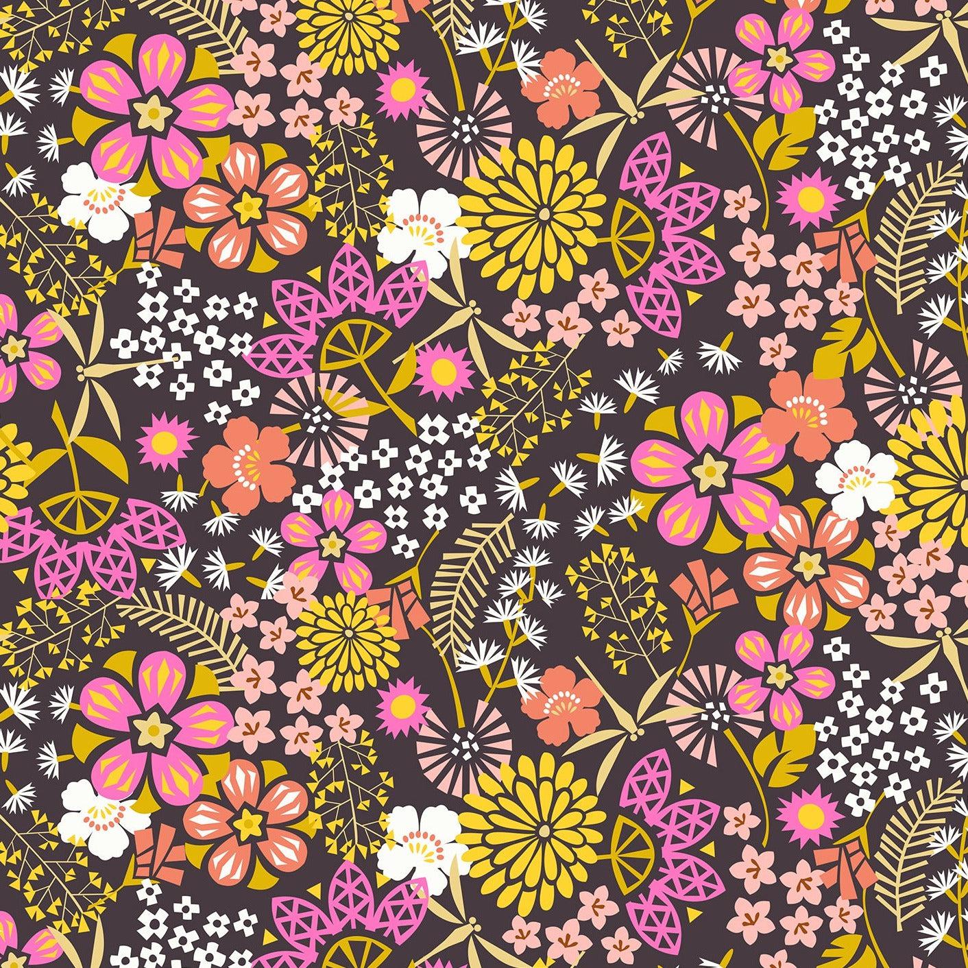 Ruby Star Society-Koi Floral Caviar-fabric-gather here online