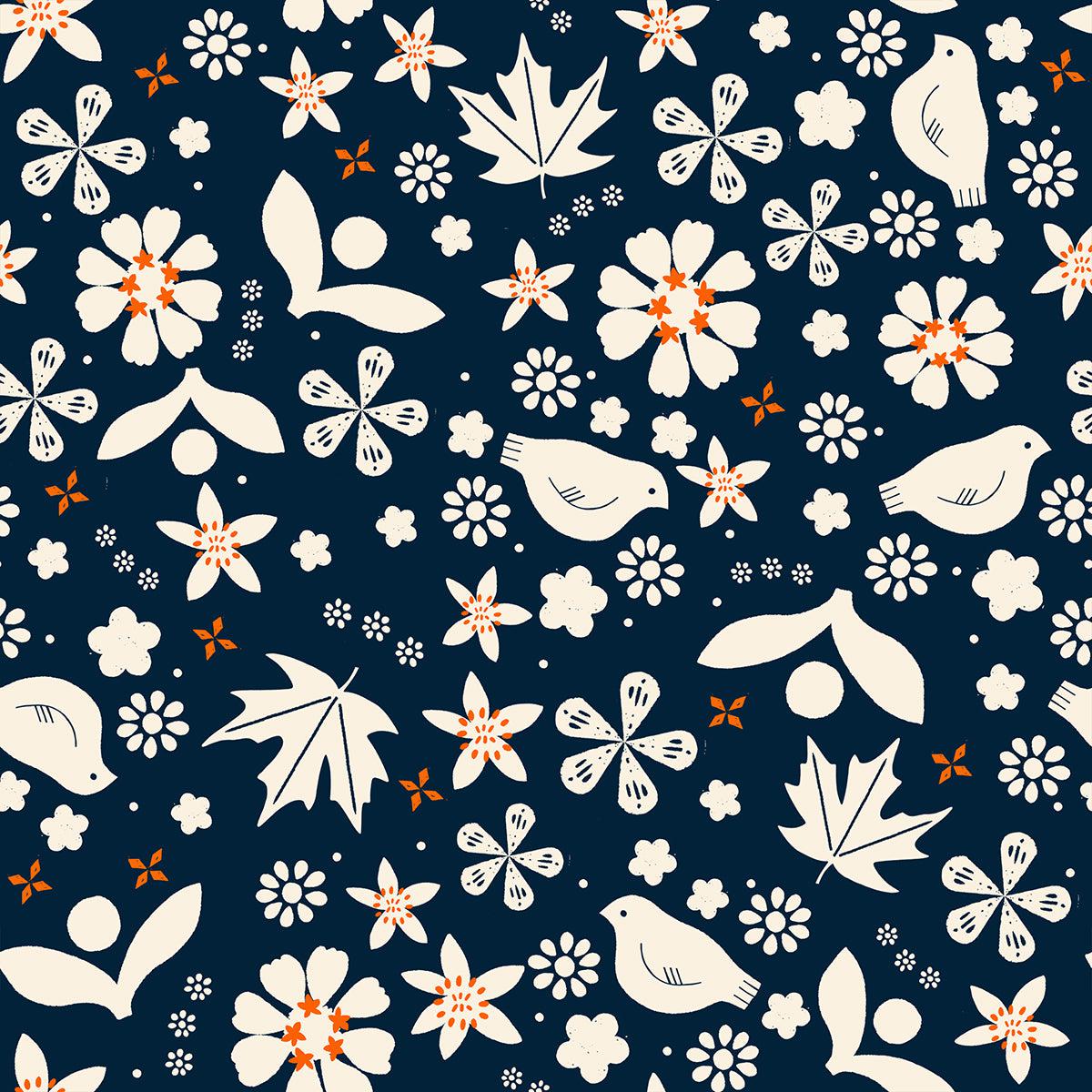 Ruby Star Society-Pollinator Navy-fabric-gather here online