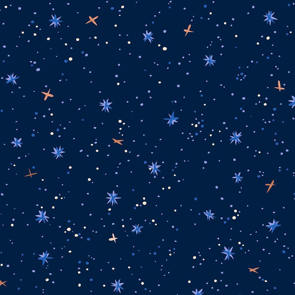 Ruby Star Society-Space Thistles Navy Metallic-fabric-gather here online
