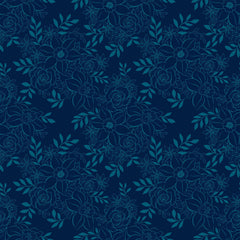 Ruby Star Society-First Bloom Navy-fabric-gather here online
