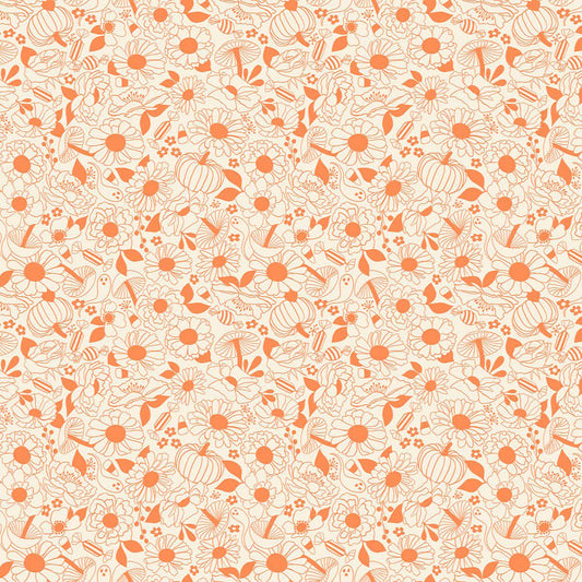 Ruby Star Society-Halloween Floral Pumpkin-fabric-gather here online