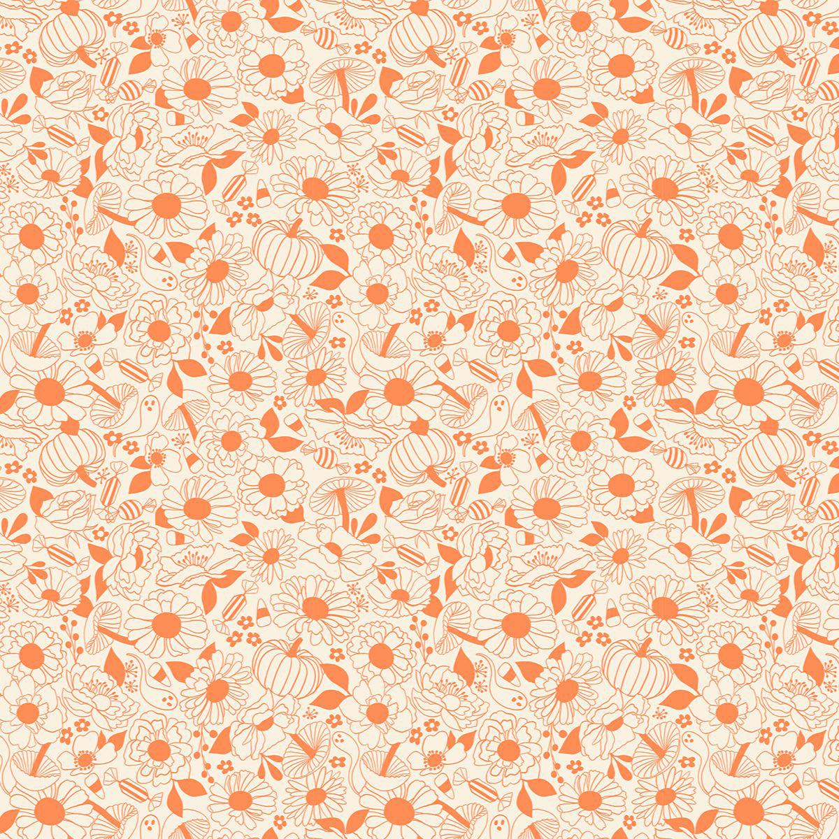 Ruby Star Society-Halloween Floral Pumpkin-fabric-gather here online