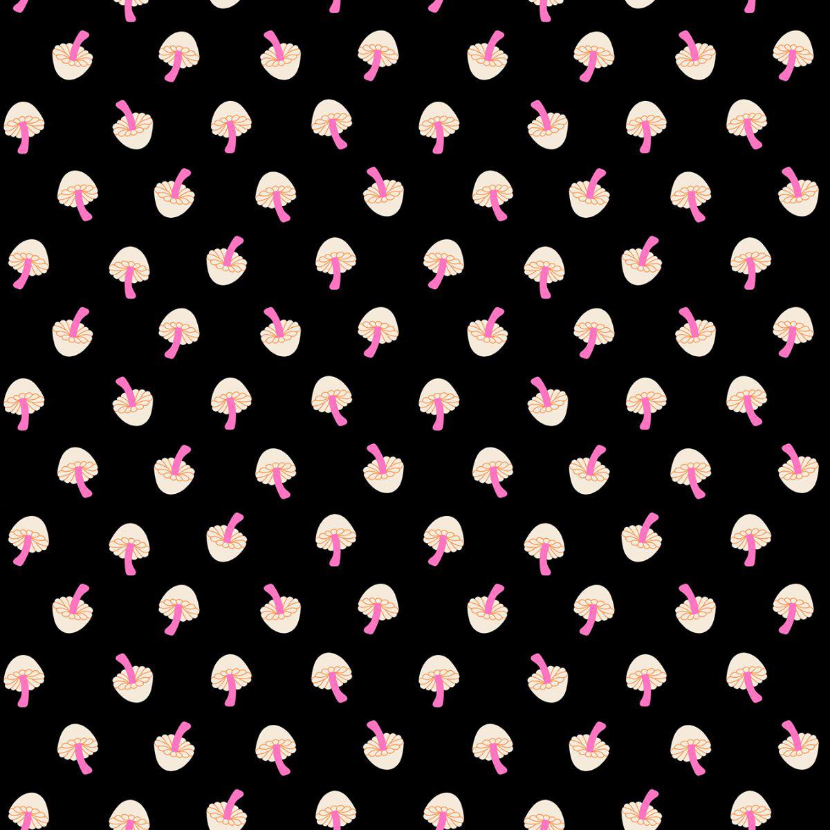 Ruby Star Society-Tiny Mushrooms Black-fabric-gather here online