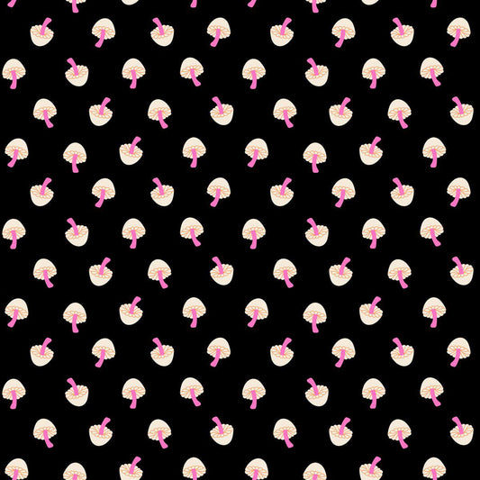 Ruby Star Society-Tiny Mushrooms Black-fabric-gather here online