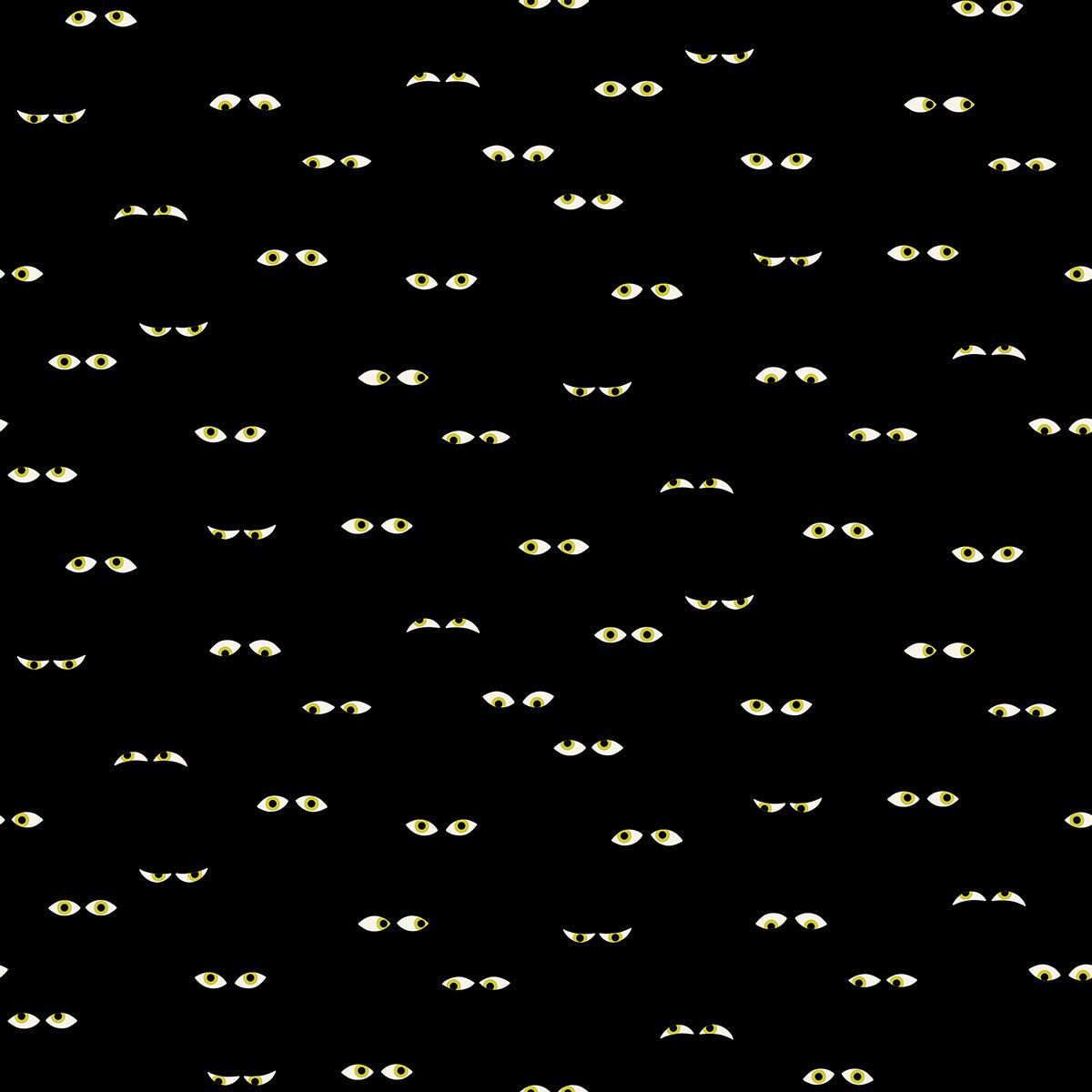 Ruby Star Society-Creepy Eyes Black: Glow in the Dark-fabric-gather here online