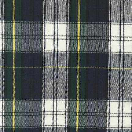 Robert Kaufman - House of Wales Plaid - Blue - gatherhereonline.com