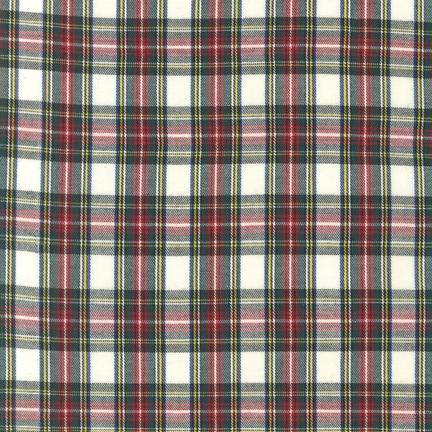 Robert Kaufman - House of Wales Plaid - Ivory - gatherhereonline.com