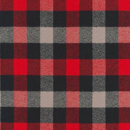 Robert Kaufman-Mammoth Flannel, Red 16422-3-fabric-gather here online