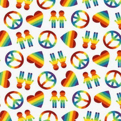 Robert Kaufman-Peace, Love & Pride-fabric-gather here online