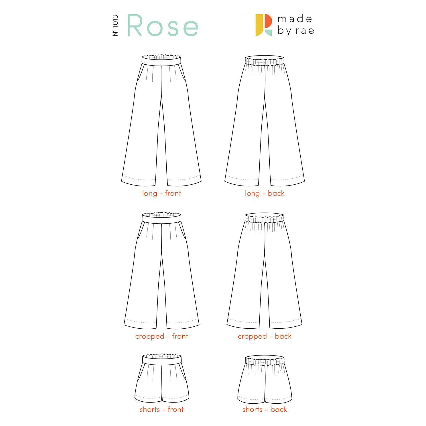 Made by rae-Rose Pants Pattern-sewing pattern-gather here online