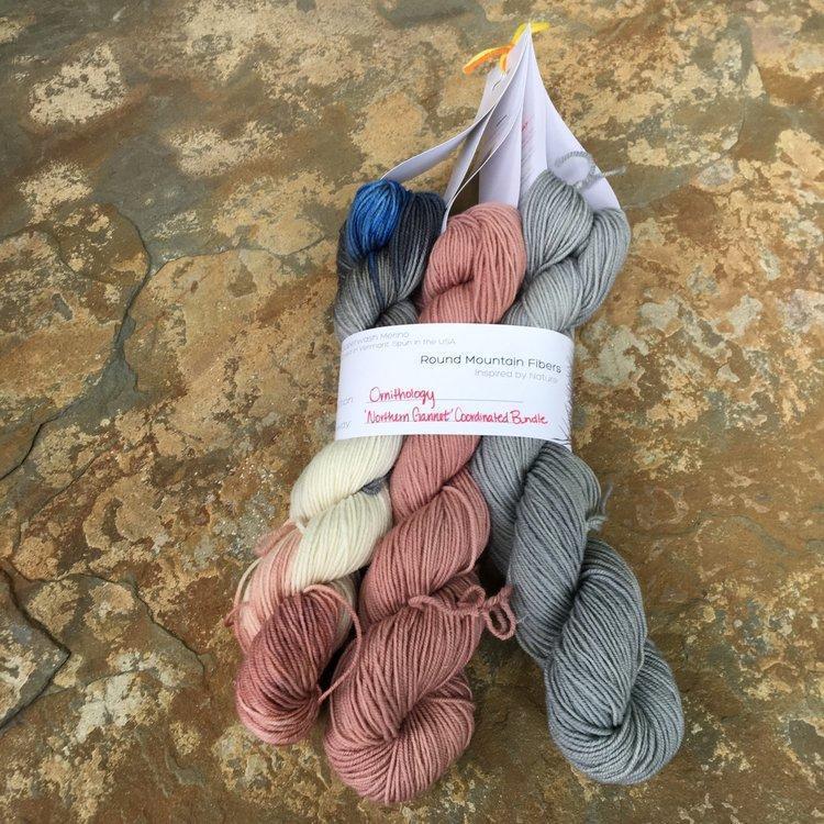 Round Mountain Fibers - Ornithology Bundles - Northern Gannet - gatherhereonline.com