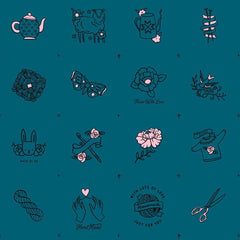 Ruby Star Society-Charms Teal-fabric-gather here online