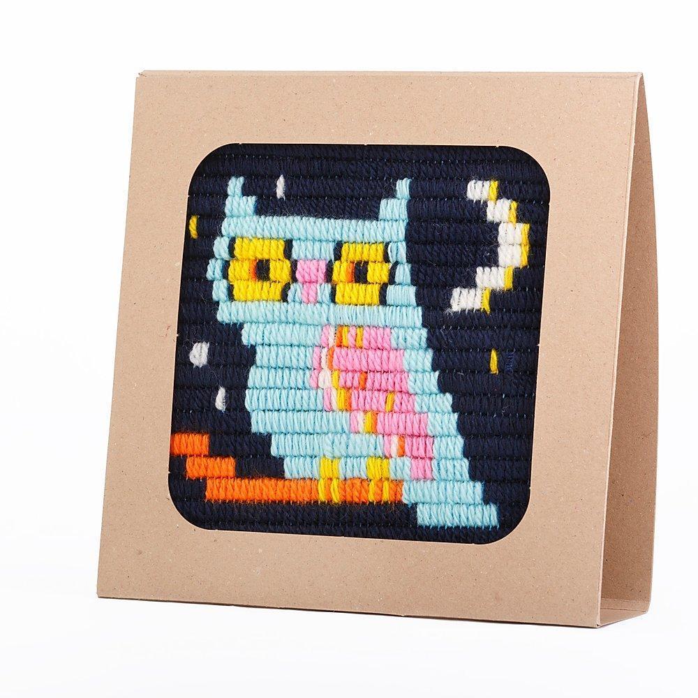 SOZO - Owl embroidery kit with frame - - gatherhereonline.com