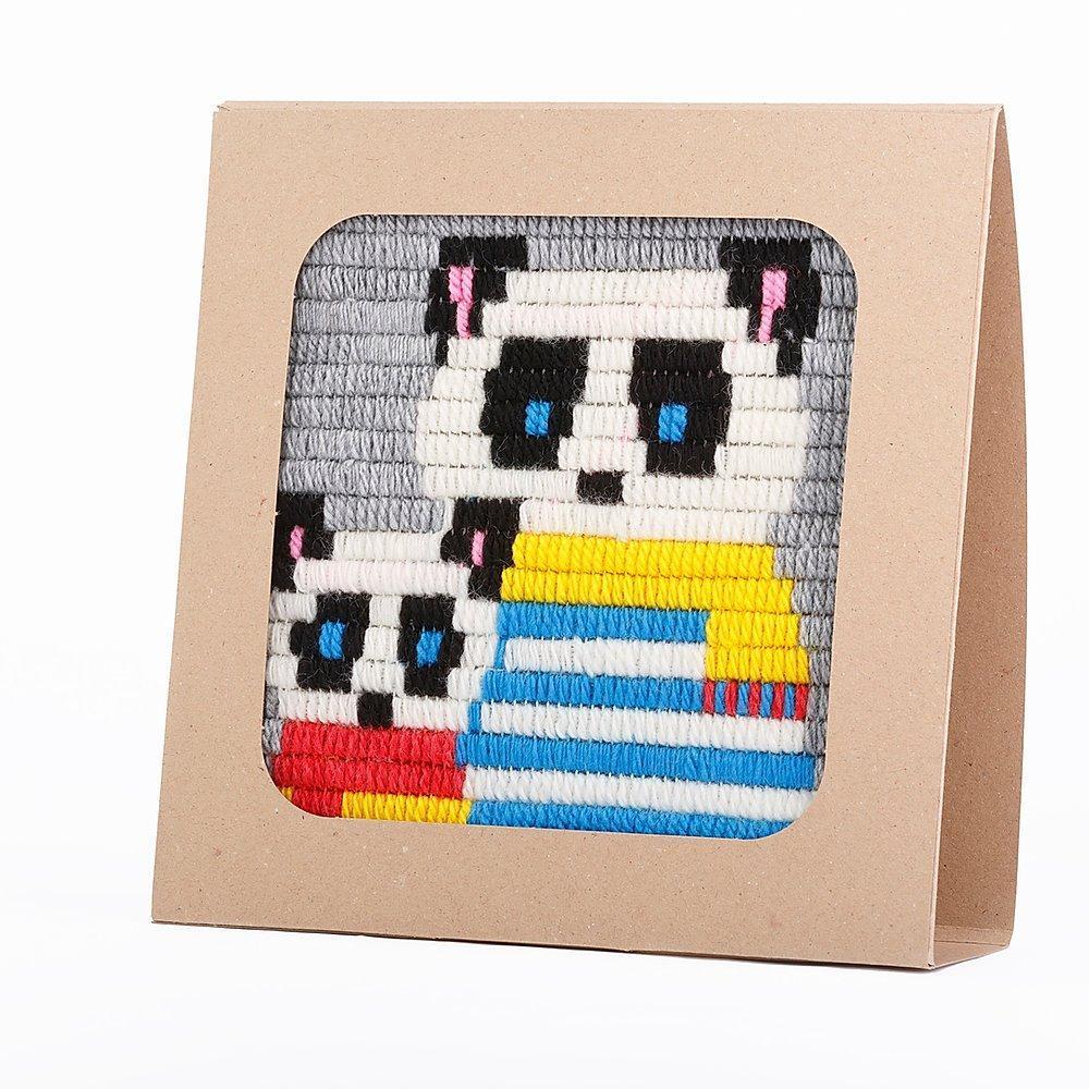 SOZO - Panda embroidery kit with frame - - gatherhereonline.com