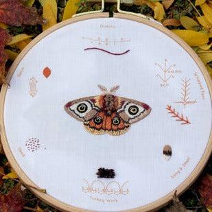 Kiriki Press-Moth Embroidery Stitch Sampler-embroidery kit-gather here online