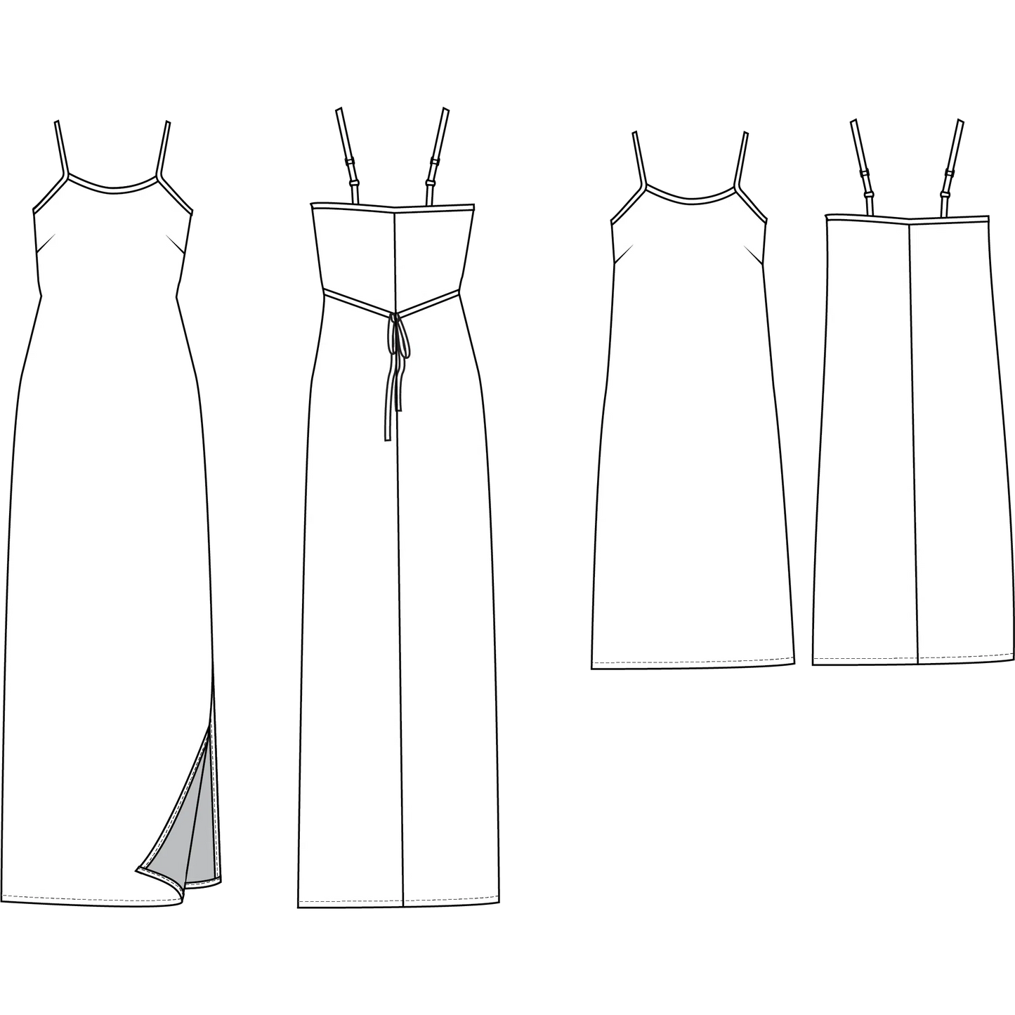 Friday Pattern Company-The Saltwater Slip Dress-sewing pattern-gather here online