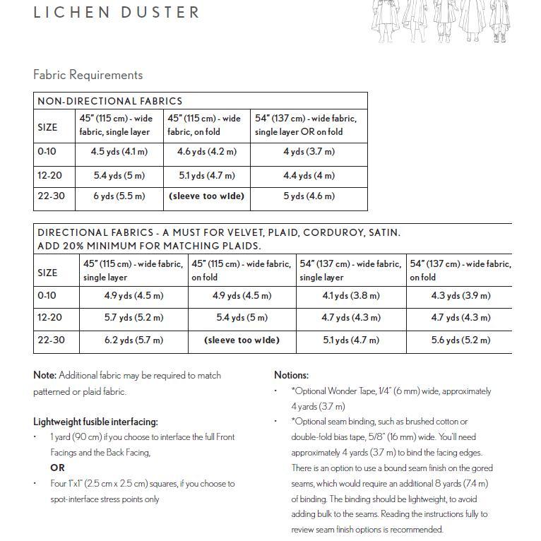 Sew Liberated-Lichen Duster Pattern-sewing pattern-gather here online