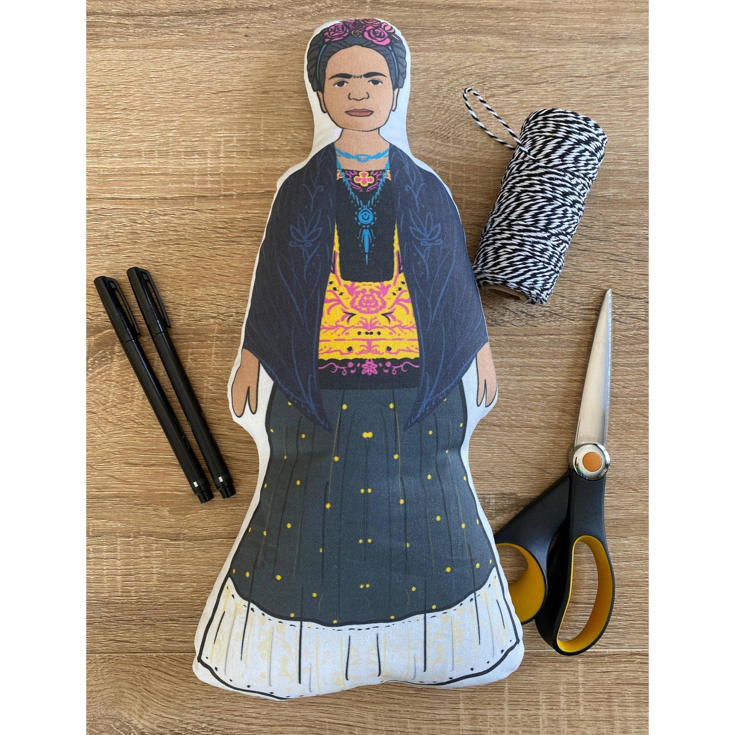 Sewcial Studies-Frida Kahlo DIY Doll-sewing kit-gather here online