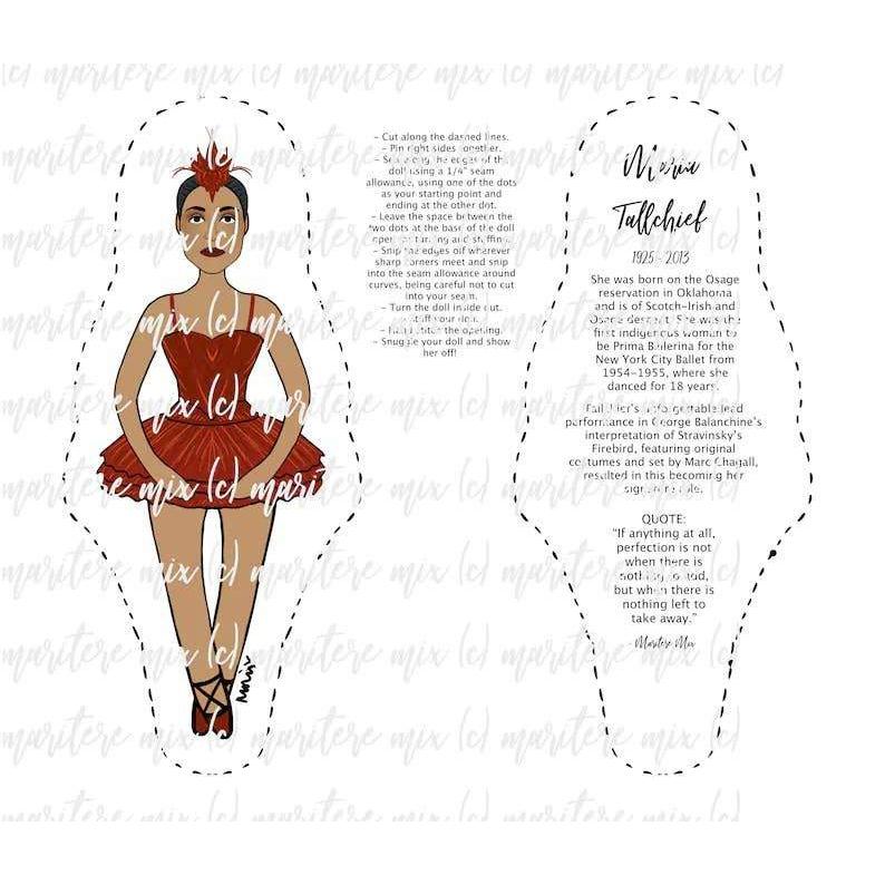 Sewcial Studies-Maria Tallchief DIY Doll-sewing kit-gather here online