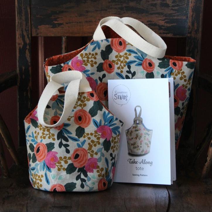 Sometimes Sewing-Take Along Tote Pattern-sewing pattern-gather here online