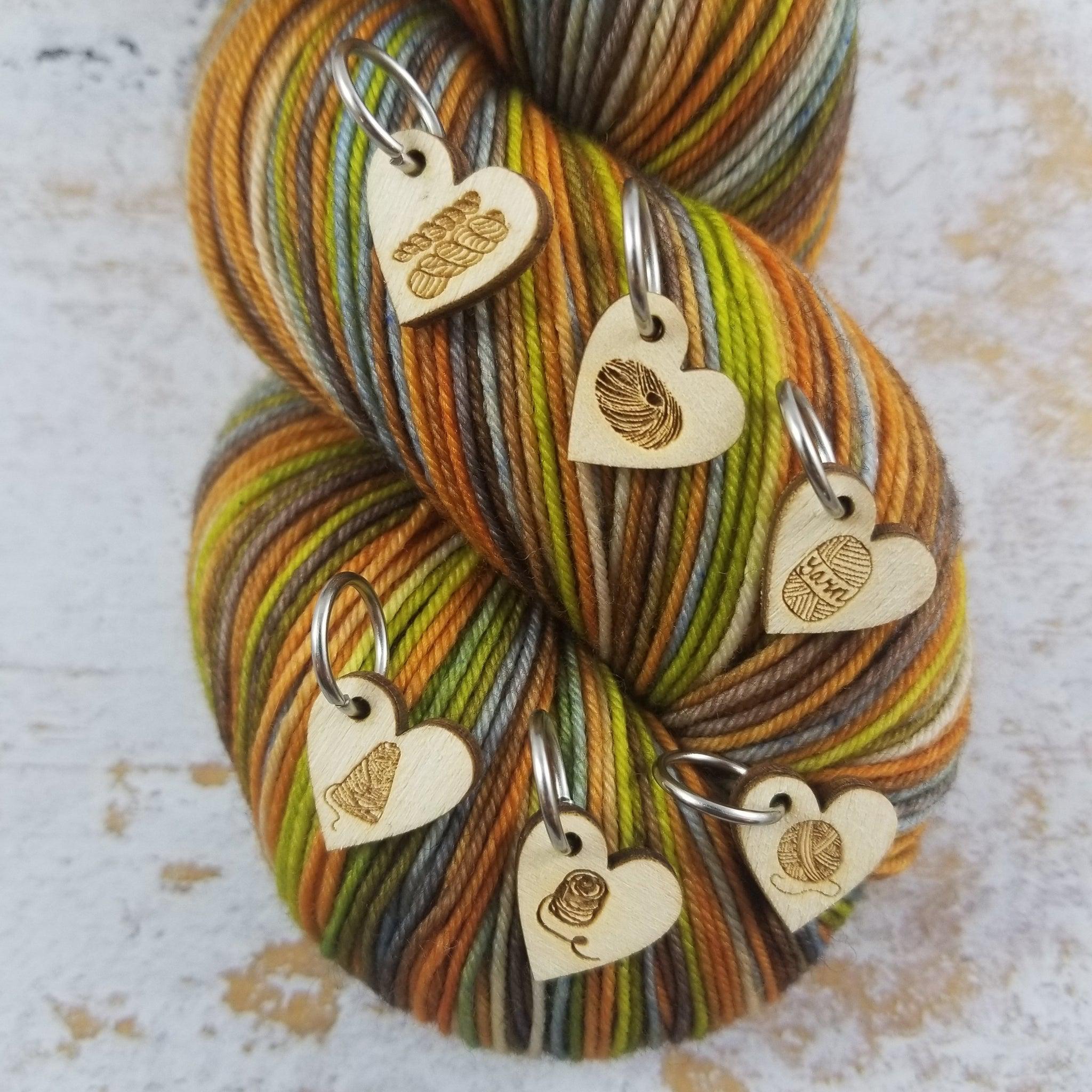 Katrinkles-Yarn Love Stitch Markers-knitting notion-gather here online