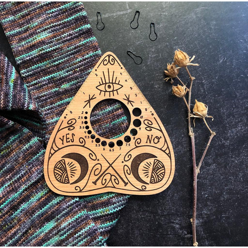 Stitch Together Studio-Ouija Planchette Needle Gauge-knitting notion-gather here online