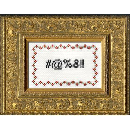 Subversive Cross Stitch-#@%&!!! (Curses) Deluxe Cross Stitch Kit-xstitch kit-gather here online