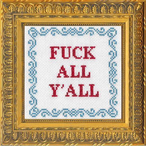 Subversive Cross Stitch - Fuck All Y’all Cross Stitch Kit - - gatherhereonline.com