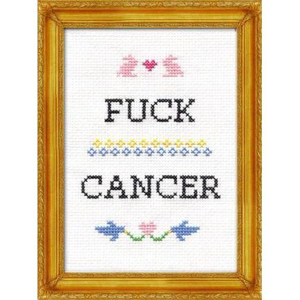 Subversive Cross Stitch-Fuck Cancer Deluxe Cross Stitch Kit-xstitch kit-gather here online