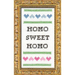 Cotton + Steel-Homo Sweet Homo Deluxe Cross Stitch Kit-fabric-gather here online