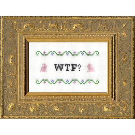 Subversive Cross Stitch - WTF Cross Stitch Kit - - gatherhereonline.com