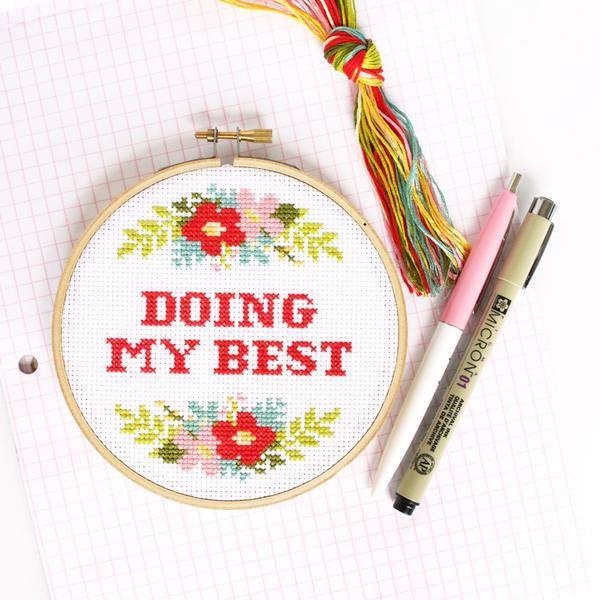 The Stranded Stitch-Doing My Best DIY Cross Stitch Kit, The Stranded Stitch-embroidery/xstitch kit-gather here online