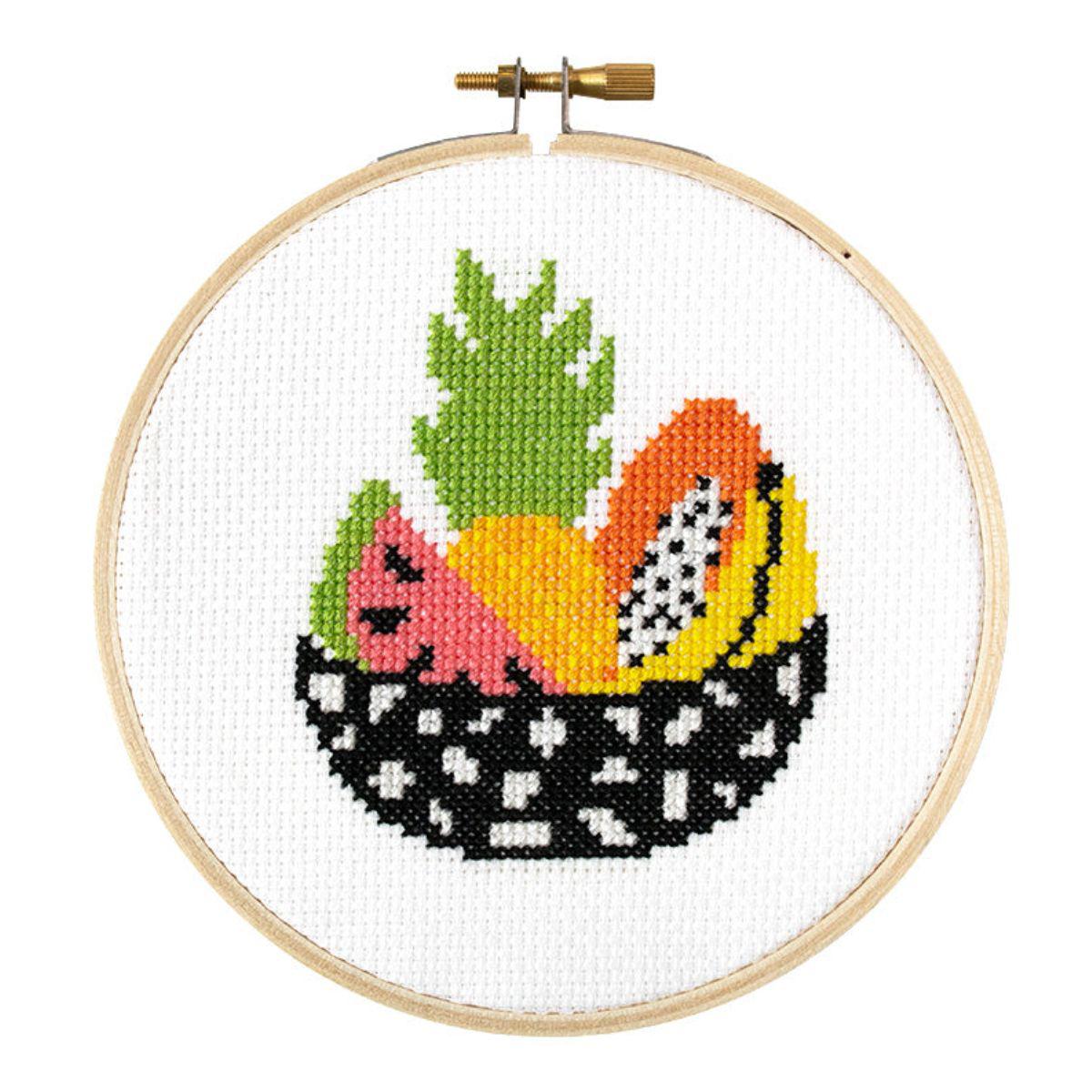 Fruit Bowl Kit DIY Cross Stitch Kit – gather here online