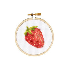 The Stranded Stitch-Mini Strawberry DIY Cross Stitch Kit, The Stranded Stitch-embroidery/xstitch kit-gather here online