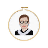 The Stranded Stitch - Ruth Bader Ginsburg DIY Cross Stitch Kit - Default - gatherhereonline.com