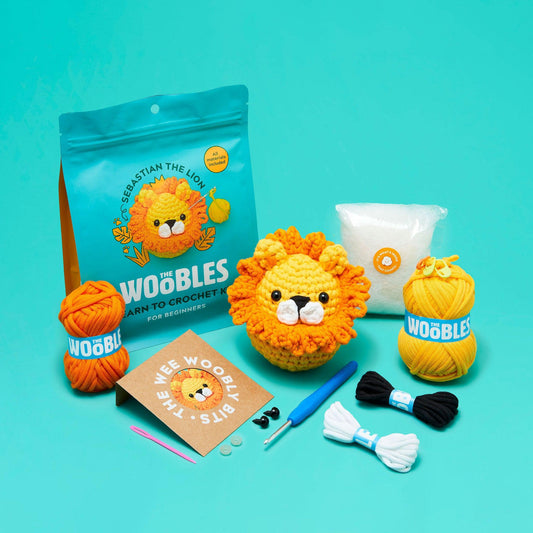 The Woobles-Sebastian the Lion Beginner Crochet Kit-knitting / crochet kit-gather here online