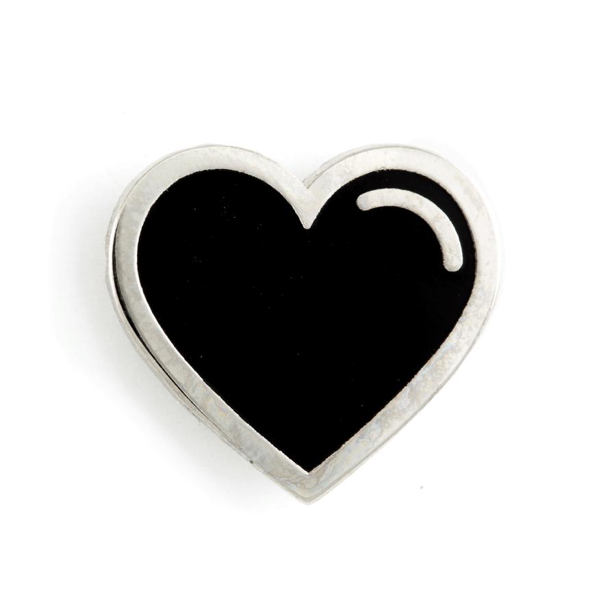 These Are Things-Black Heart Enamel Pin-accessory-gather here online
