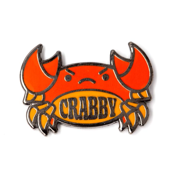 These Are Things-Crabby Enamel Pin-accessory-gather here online