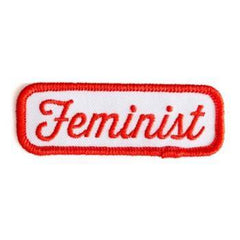 These Are Things-Feminist (Red on White) Iron-On Patch by These Are Things-accessory-gather here online