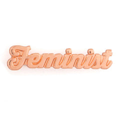 These Are Things-Feminist Rose Gold Enamel Pin-accessory-gather here online