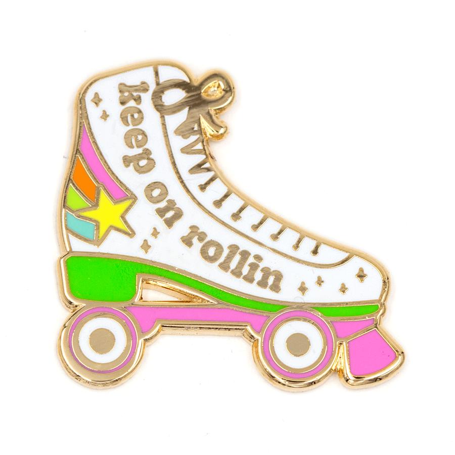 These Are Things-Keep on Rollin’ Roller Skate Enamel Pin-accessory-gather here online