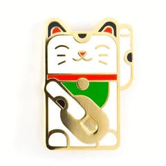 These Are Things-Lucky Cat Enamel Pin by These Are Things-accessory-gather here online