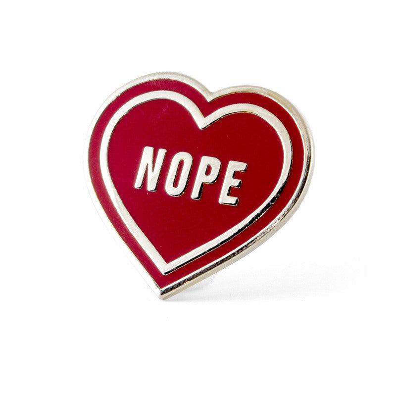 These Are Things-NOPE Heart Enamel Pin-accessory-gather here online